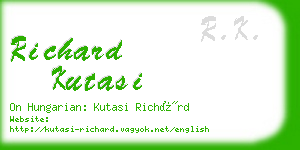 richard kutasi business card